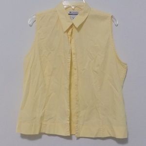XL Columbia Cotton Sleeveless Button Down Top